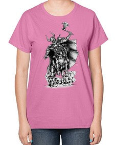 Warrior Skull Files 1208# - skull and bones-  Ladies T-Shirt