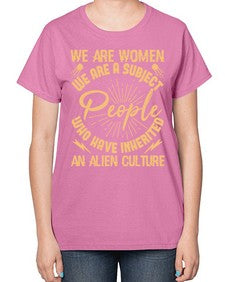 We are women we are people 42# - ufo-  Ladies T-Shirt
