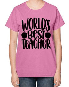 Worlds Best Teacher Style 1657# - teacher-  Ladies T-Shirt