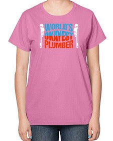 Worlds okayest plumber1665# - plumber-  Ladies T-Shirt