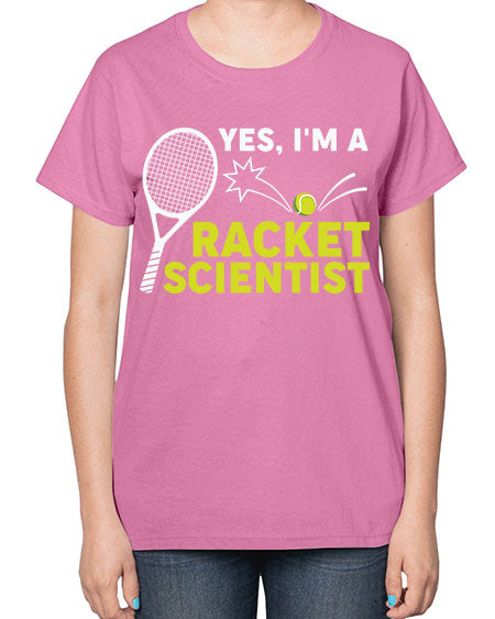YesImARacketScientistScientistSkinite Scientist Skinite 1# - general science-  Ladies T-Shirt