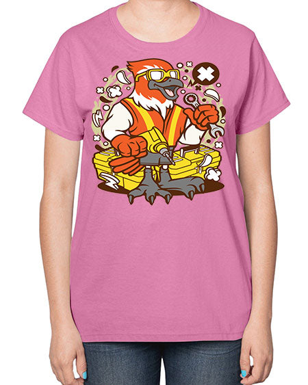 bird mechanic worker 21# - birds-  Ladies T-Shirt