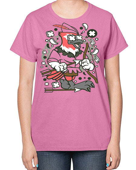 bird robin hood 25# - birds-  Ladies T-Shirt