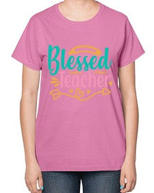 blessed teacherr 633# - teacher-  Ladies T-Shirt