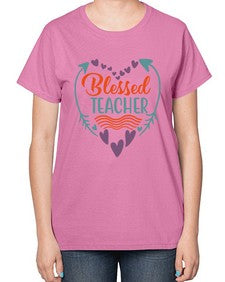 blessed teacherrr 634# - teacher-  Ladies T-Shirt