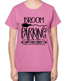 broom parking witches only 46# - witch-  Ladies T-Shirt