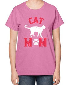 cat mom Style 35# - cats-  Ladies T-Shirt
