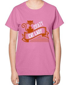 crazy cat lady Style 43# - cats-  Ladies T-Shirt