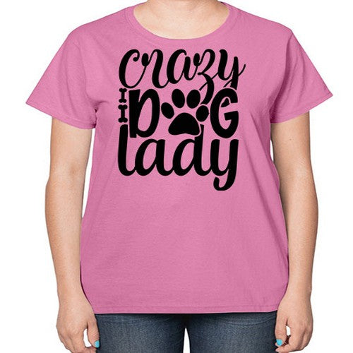 crazy dog lady Style 122# - dogs-  Ladies T-Shirt