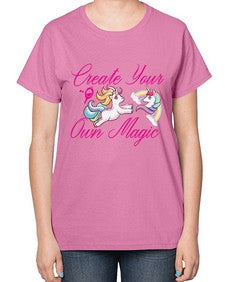 create your own magic 84# - unicorn-  Ladies T-Shirt