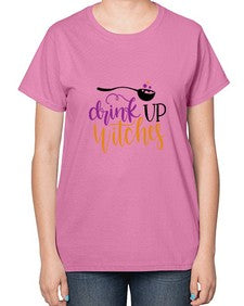 drink up witches 37# - witch-  Ladies T-Shirt