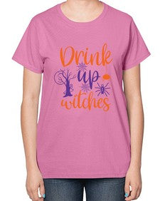 drink up witches 40# - witch-  Ladies T-Shirt