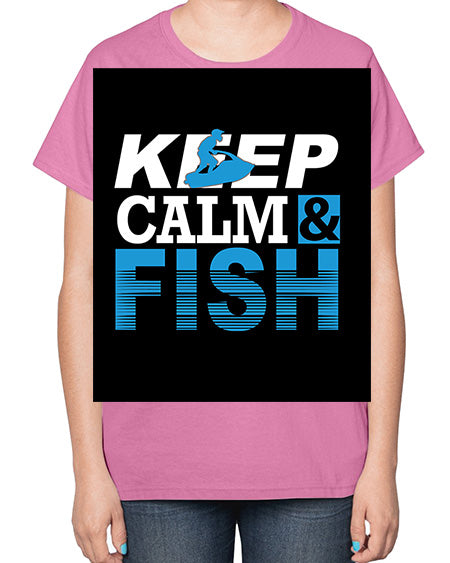 fishing with backround png 18# - shark-fish-  Ladies T-Shirt