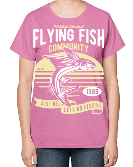flying fish 16# - shark-fish-  Ladies T-Shirt