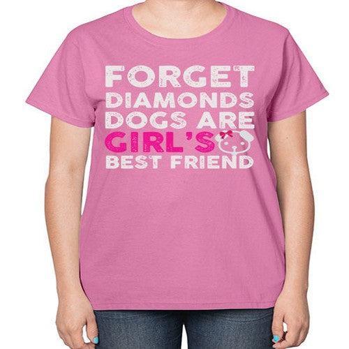 forget diamonds dogs 141# - dogs-  Ladies T-Shirt