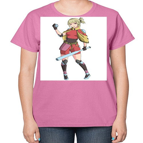 girl bring stick3# - anime-  Ladies T-Shirt