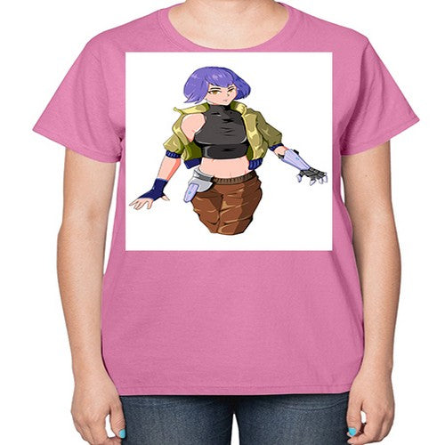 girl with gauntlet169# - anime-  Ladies T-Shirt
