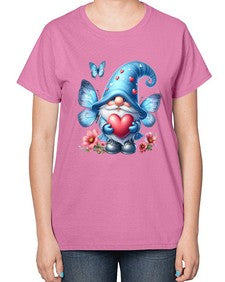 gnome with butterfly 01# - gnome-  Ladies T-Shirt