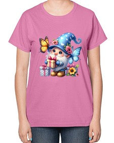 gnome with butterfly 03# - gnome-  Ladies T-Shirt