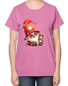 gnome with butterfly 04# - gnome-  Ladies T-Shirt