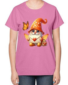 gnome with butterfly 06# - gnome-  Ladies T-Shirt