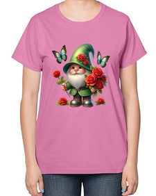 gnome with butterfly 11# - gnome-  Ladies T-Shirt