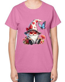 gnome with butterfly 13# - gnome-  Ladies T-Shirt