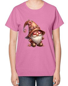 gnome with butterfly 15# - gnome-  Ladies T-Shirt
