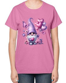 gnome with butterfly 19# - gnome-  Ladies T-Shirt