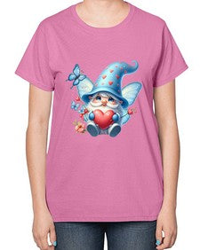 gnome with butterfly 28# - gnome-  Ladies T-Shirt