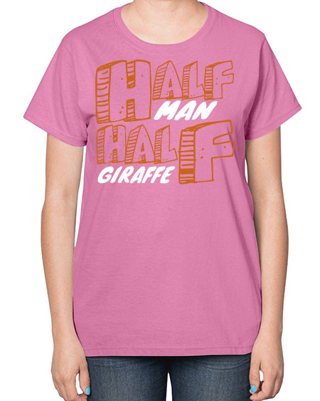 half man half giraffe - giraffee-  Ladies T-Shirt