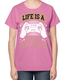 is a game play to win 28# - video games-  Ladies T-Shirt