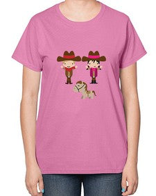 little cowboys 736# - western-  Ladies T-Shirt