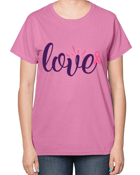 love Style 7# - breast cancer-  Ladies T-Shirt