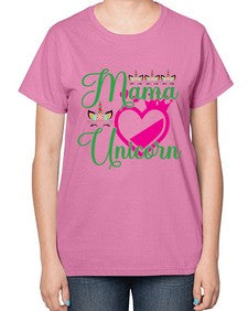 mama unicorn 292# - unicorn-  Ladies T-Shirt