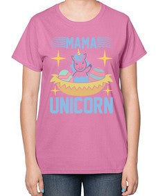 mama unicorn 295# - unicorn-  Ladies T-Shirt