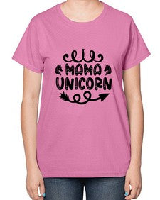 mama unicorn 300# - unicorn-  Ladies T-Shirt