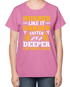 nurses like it harder Style 1245# - nurse-  Ladies T-Shirt