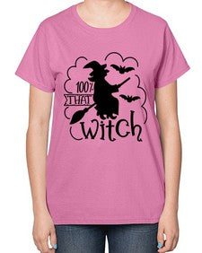 percent that witch 55# - witch-  Ladies T-Shirt