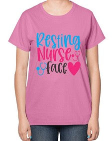resting nurse face Style 1354# - nurse-  Ladies T-Shirt