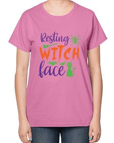 resting witch face 26# - witch-  Ladies T-Shirt