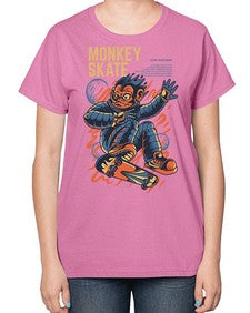 skate monkey ytbpr 1045# - art pop art-  Ladies T-Shirt