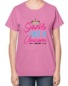 sparkle like a unicorn 416# - unicorn-  Ladies T-Shirt