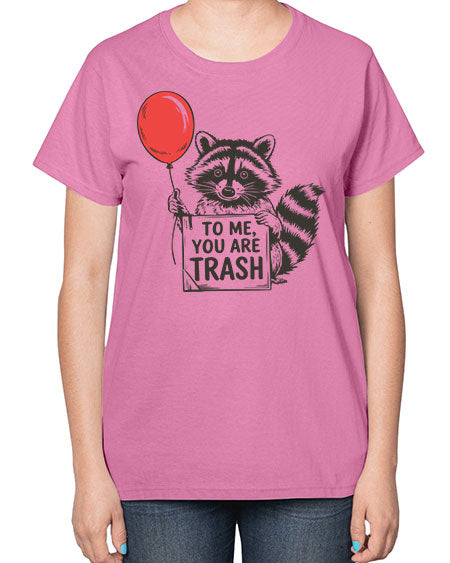 stay trashy with texture 65# - raccoon-  Ladies T-Shirt