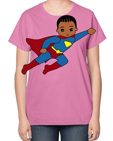 super kid 1# - black boys or men-  Ladies T-Shirt
