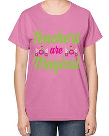 teachers are magical 428# - unicorn-  Ladies T-Shirt