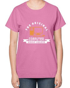 the original computer print delete 12# - computer-  Ladies T-Shirt