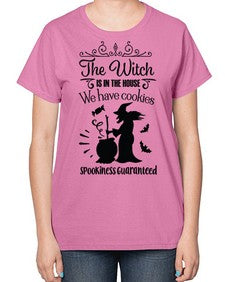 the witch is in the house sign 20# - witch-  Ladies T-Shirt