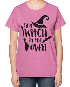 tiny witch in the oven 18# - witch-  Ladies T-Shirt