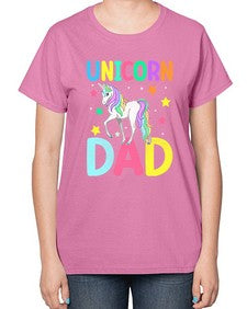 unicorn dad 454# - unicorn-  Ladies T-Shirt